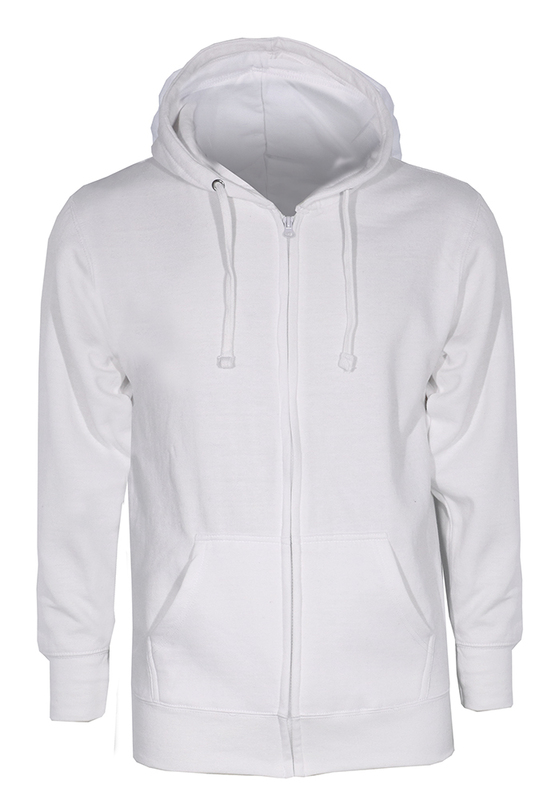 Ζακέτα φούτερ με κουκούλα 330 gsm WHITE